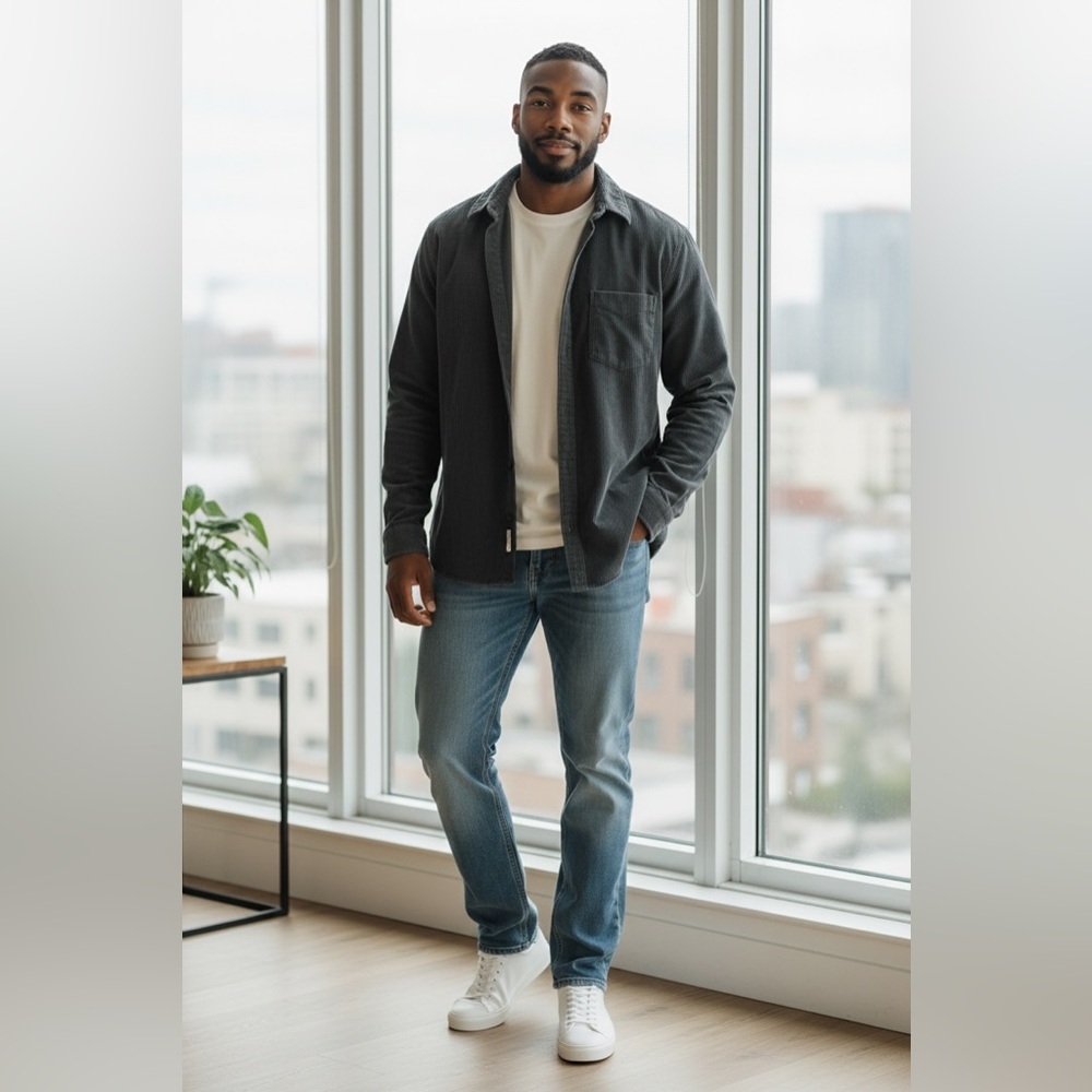 Gap Men’s Corduroy Button-Down Shirt – Size XL